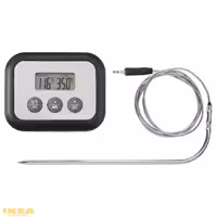 دماسنج و تایمر گوشت دیجیتال مشکی مدل FANTAST | برند ایکیا | ارسال 15 الی 20 روز کاری