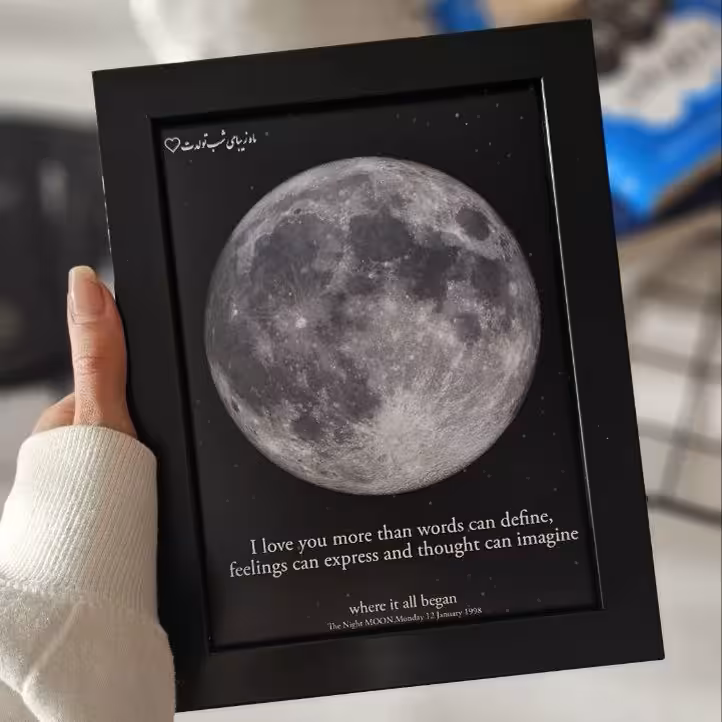 کادو-تابلو ماه تولد،سالگرد ابعاد 18در13