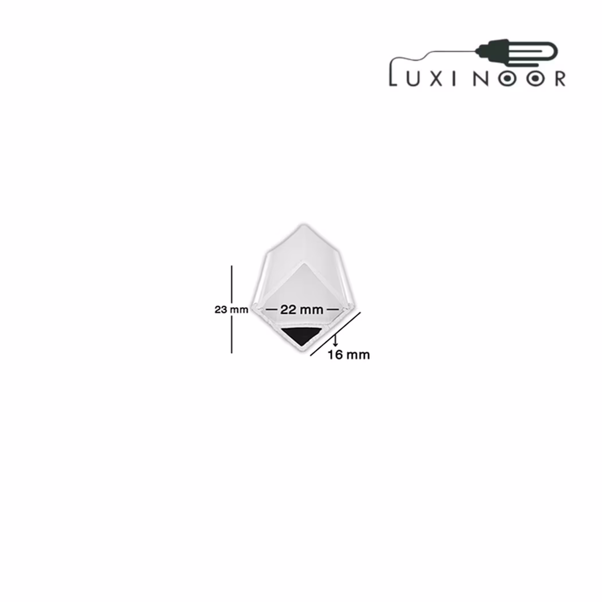 پروفیل چراغ خطی لاینر کنجی تک لاین - کد 55