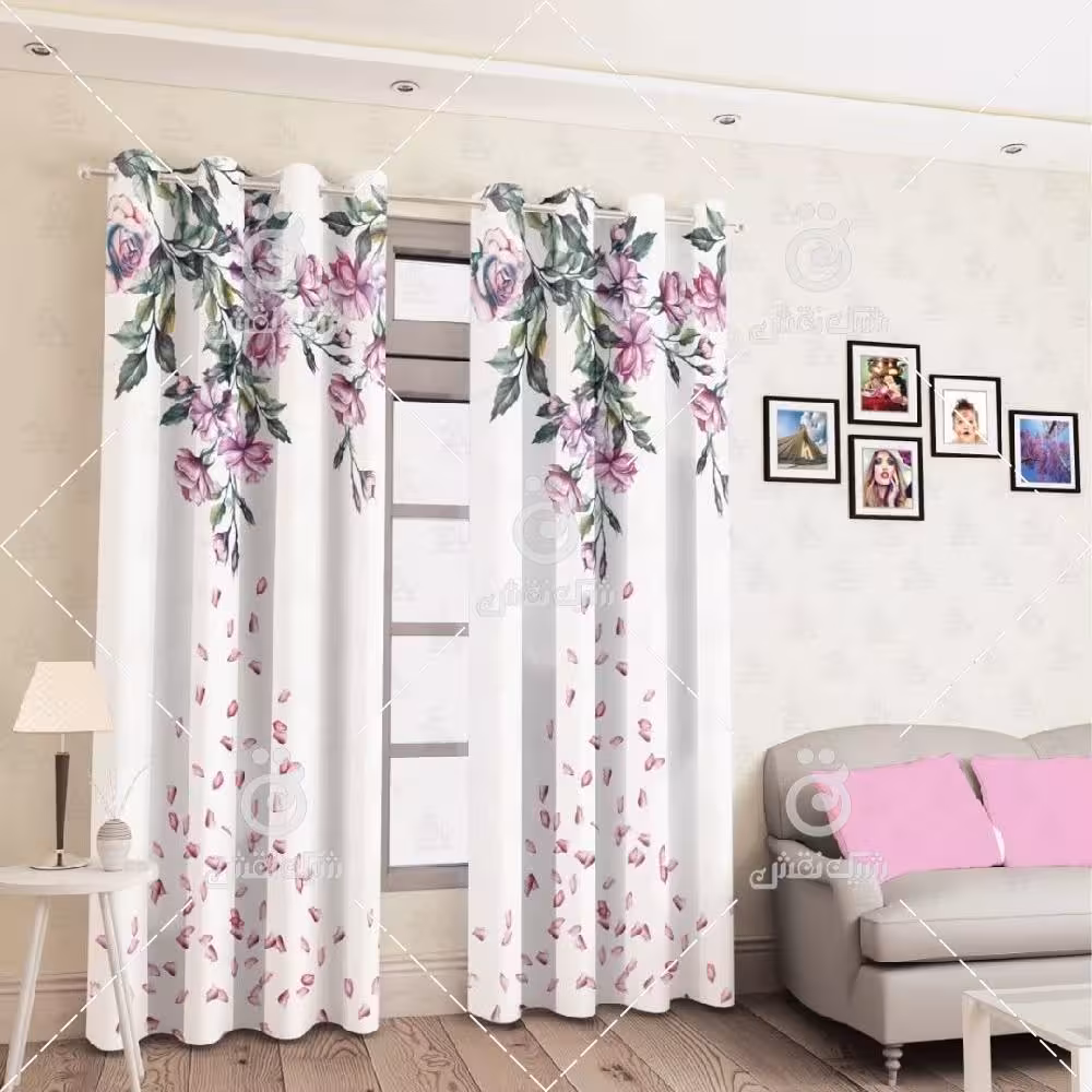 پرده پانچی کد 1109 (طرح گل)