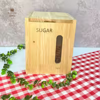 سطل شکر چوبی رابر