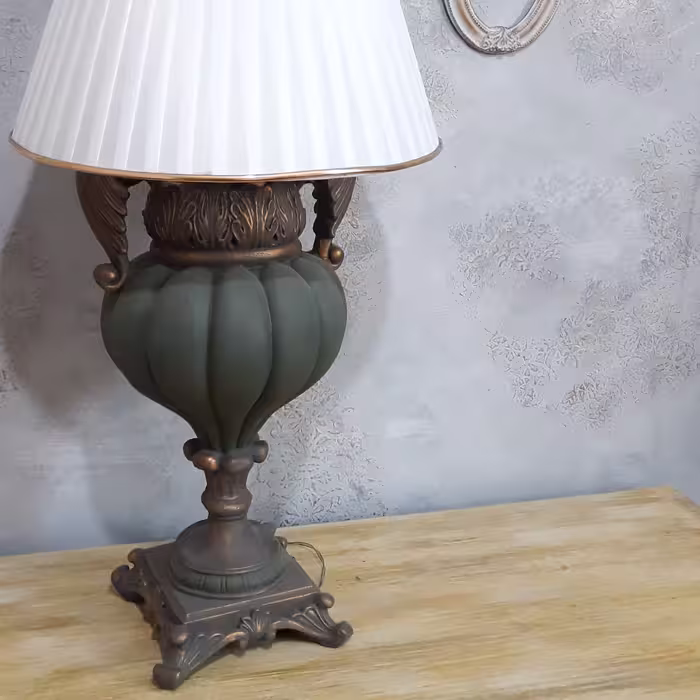 آباژور رو میزی پتینه ترکیبی ارتفاع 65 سانتی متر