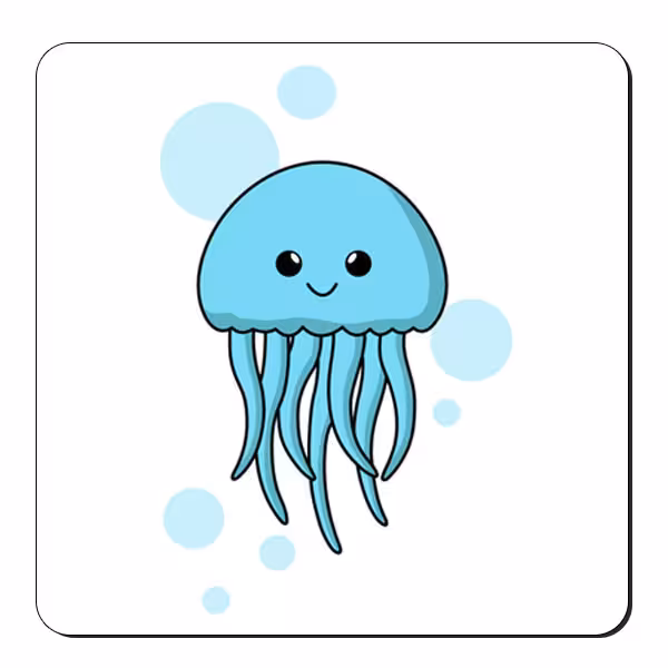 زیر لیوانی طرح عروس دریایی کد nzl237