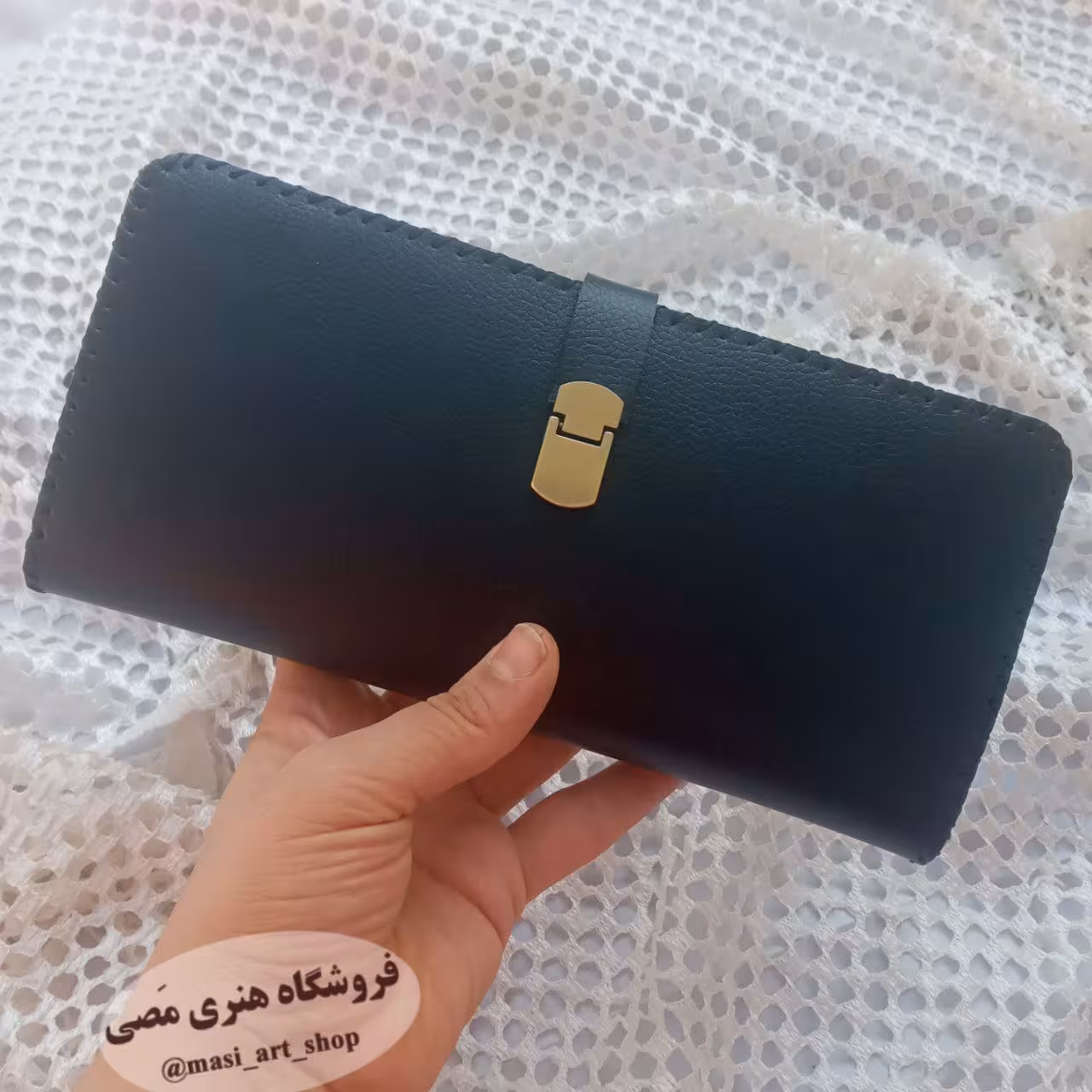 کیف دسته چک و پول و کارت دستدوز