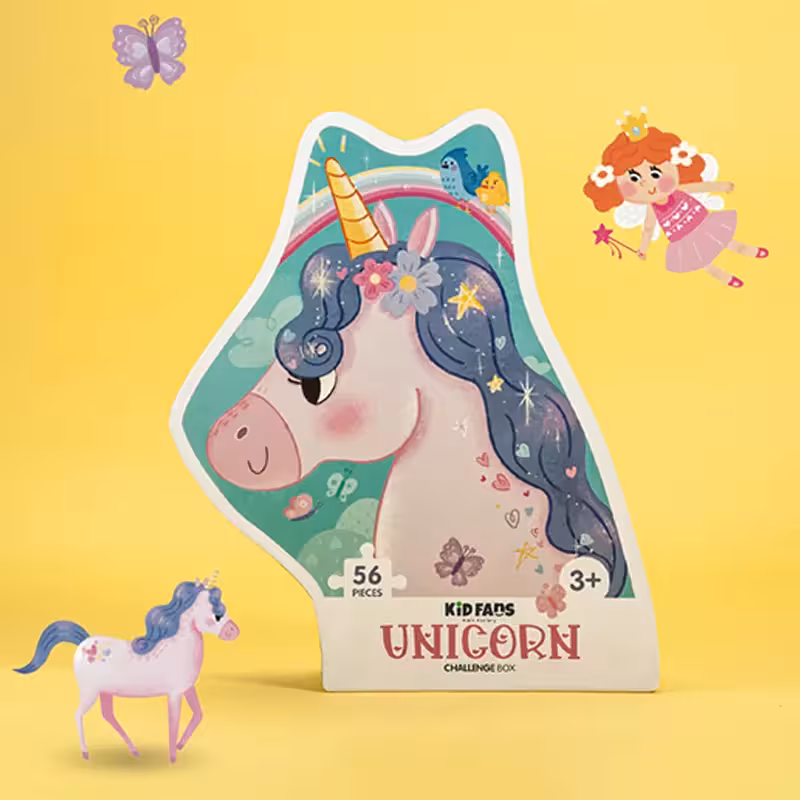 پازل کودک 56 تکه مدل یونیکورن KID FANS UNICORN کد KS2448