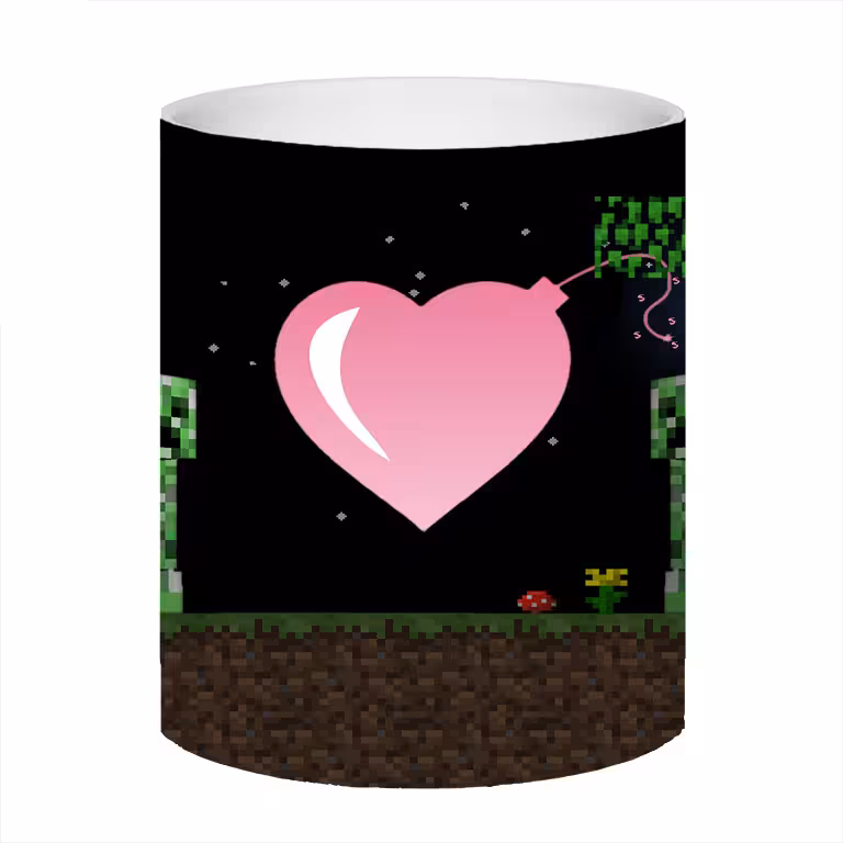 ماگ طرح کریپر عاشق minecraft کد 455