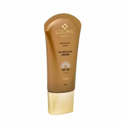 کرم ضدآفتاب SPF50 رنگی و فاقد چربی Ldora حجم 50 میلی لیتر