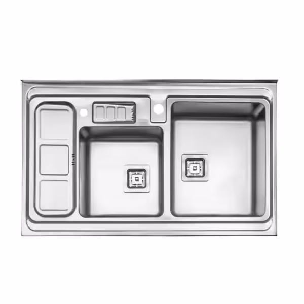 سینک دو لگنه باکسی 853 توکار استیل البرز