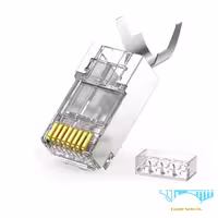 سوکت شبکه Cat7 SFTP با برند AMP بسته 50 عددیCat7 SFTP network socket with AMP brand