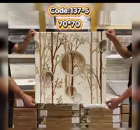 دیوار پوش فومی طرح گل 70*70 پشت چسب دار