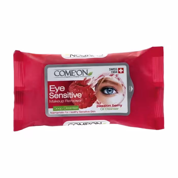 دستمال مرطوب پاک کننده آرایش چشم کامان مدل EYE SENSITIVE بسته 10 عددی