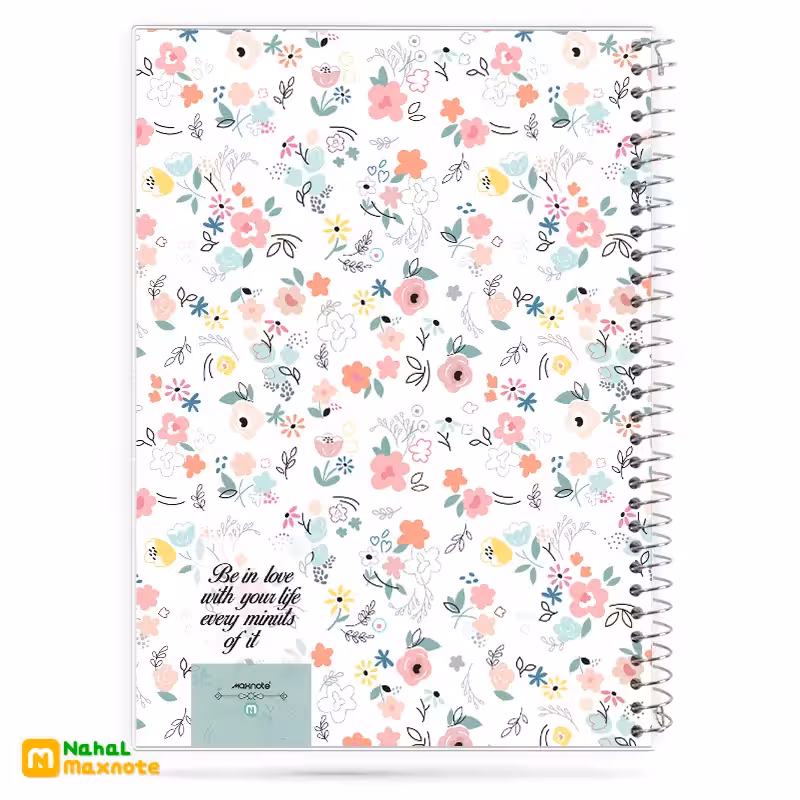 دفتر 100 برگ سیمی طلقی طرح گل کد 9122.طرح 1