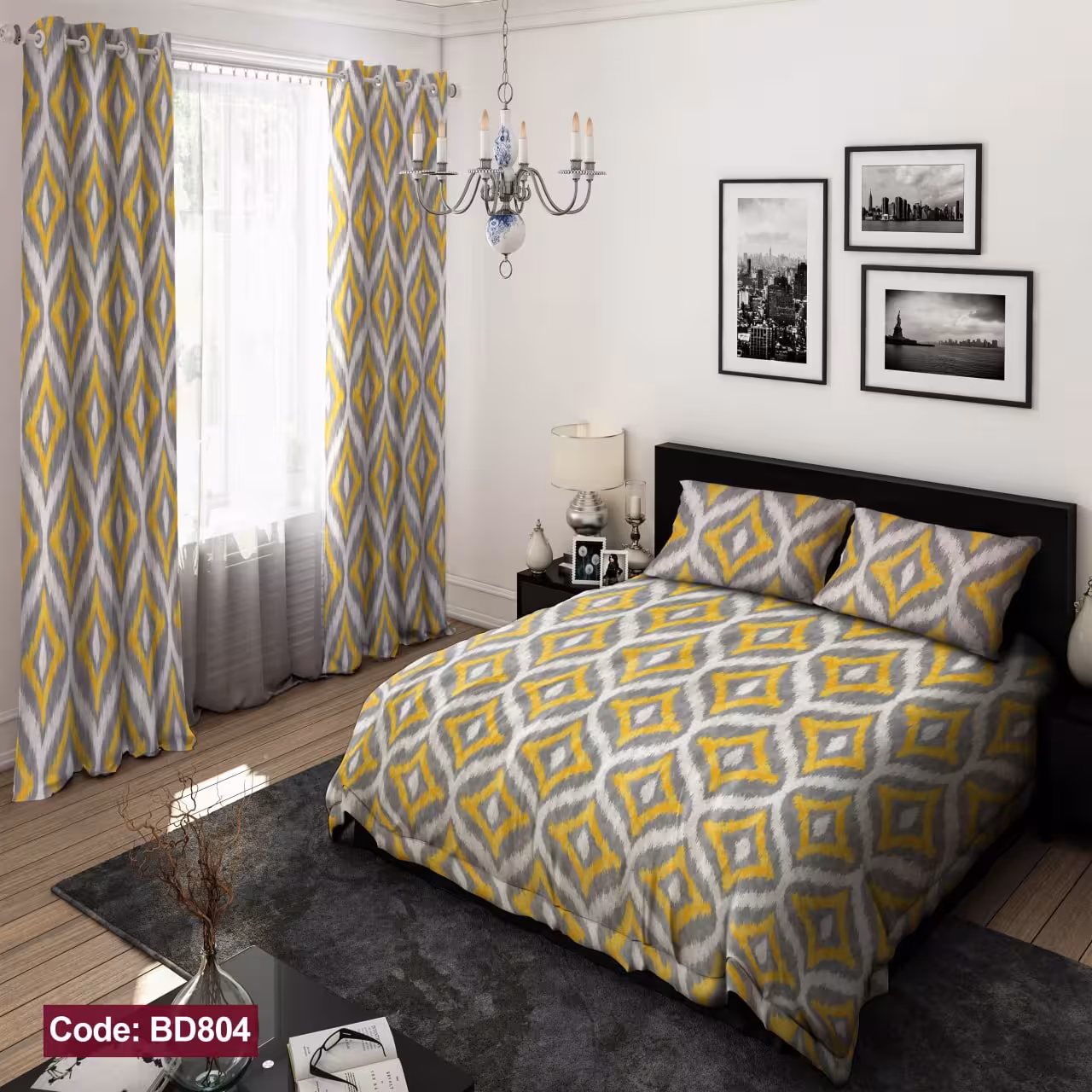 ست 6 تکه روتختی مخمل ضد لک ترک طرح بزرگسال کد 804