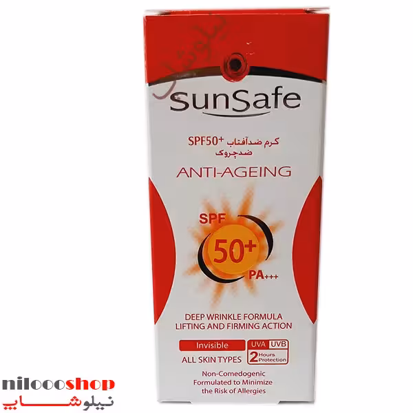 کرم ضد آفتاب بدون رنگ سان سیف ضد چروک SPF50 حجم 50 میلی لیتر