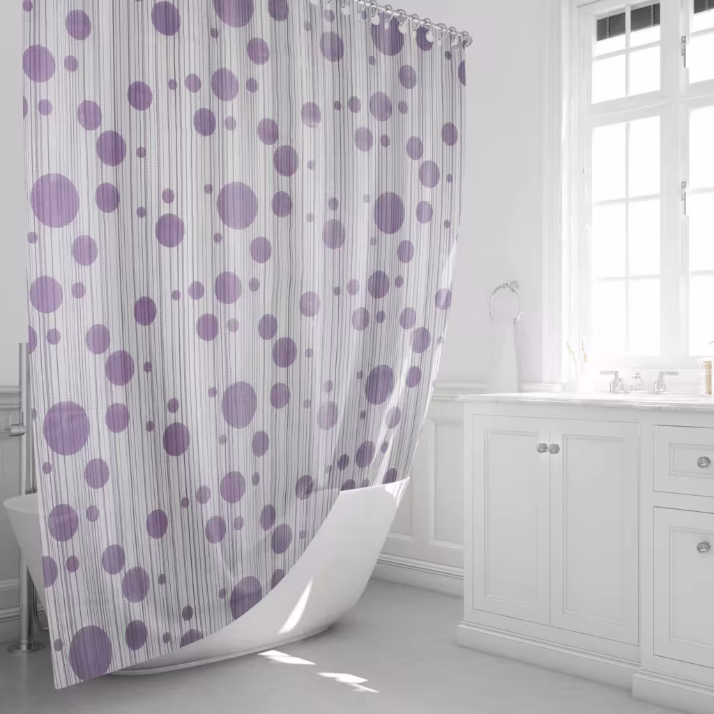پرده حمام پیسو مدل BZ-24 سایز 180×200 سانتی متر