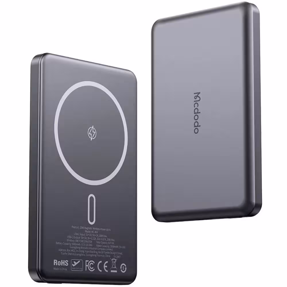 پاوربانک مگ سیف مک دودو مدل MC-464 ظرفیت 5000 میلی آمپر ساعت توان 20 وات