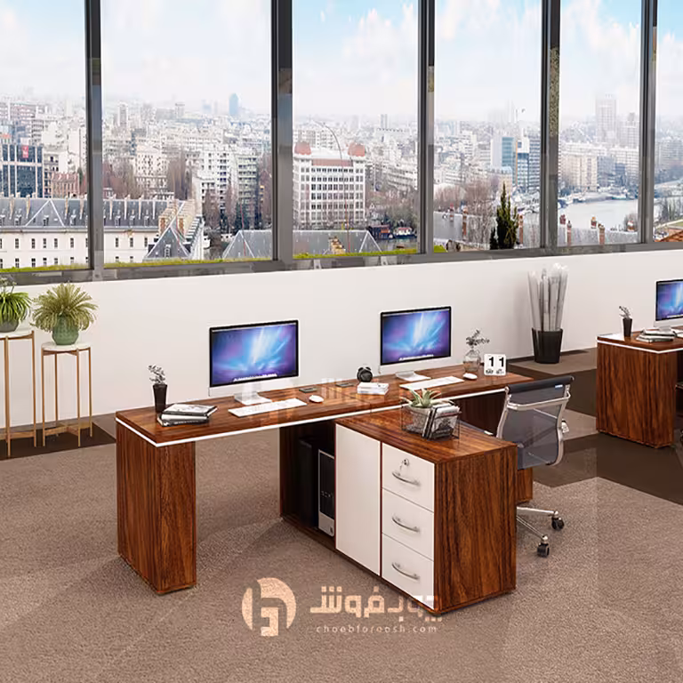 میز کارگروهی چوب فروش کد G153