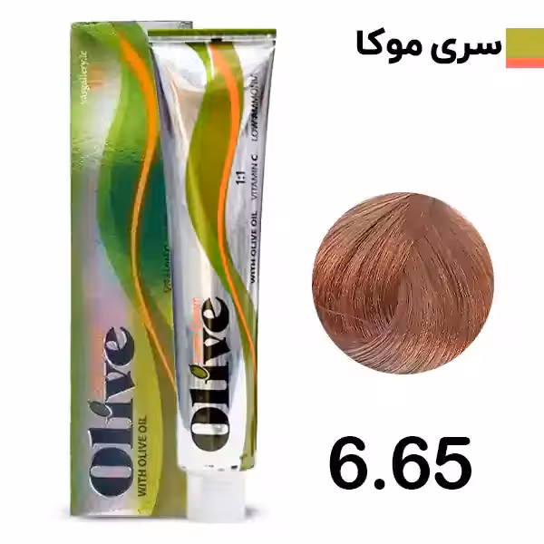 رنگ مو الیو بلوند تیره تنباکویی olive شماره 6.65