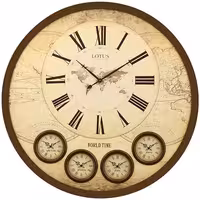 ساعت دیواری چوبی چند زمانه رایکا مدل ELLA