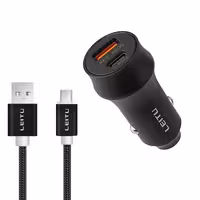 شارژر فندکی لیتو مدل LC-C10 به همراه کابل تبدیل microUSB | کالا مکس