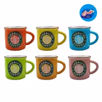قهوه خوری سرامیک 6 رنگ استارباکس بسته 6 عددی