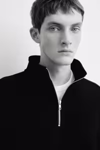 سویشرت مردانه پیراهن متناسب با نیمی از زیپ H&M