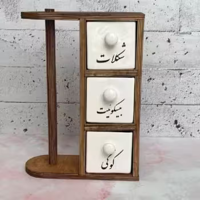 باکس ادویه سرامیکی سه عددی رولی