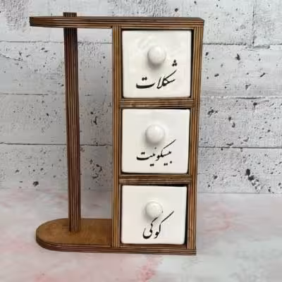 باکس ادویه سرامیکی سه عددی رولی