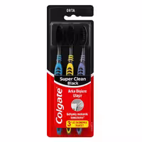 مسواک کلگیت مدل Super Clean Black بسته 3 عددی