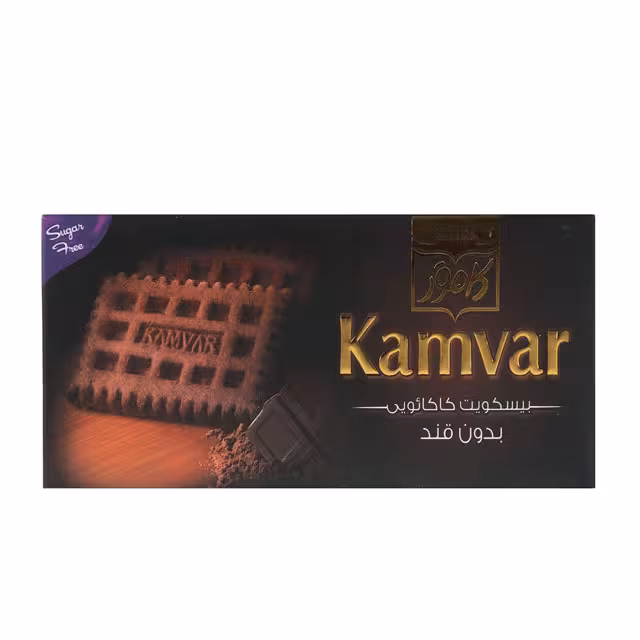 بیسکویت کاکائویی بدون قند کامور 360 گرمی