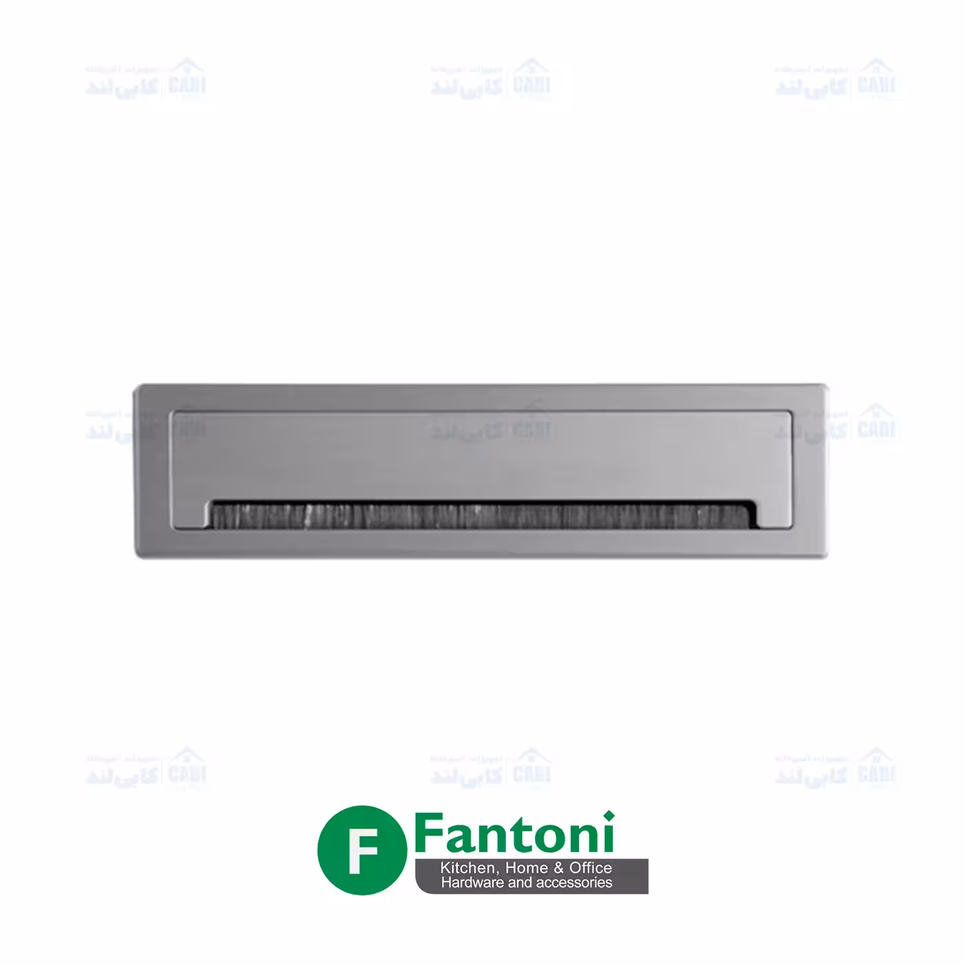 قاب داکت لولایی آلومینیومی رومیزی با درب آرامبند طول 300mm رنگ سیلور فانتونی T340