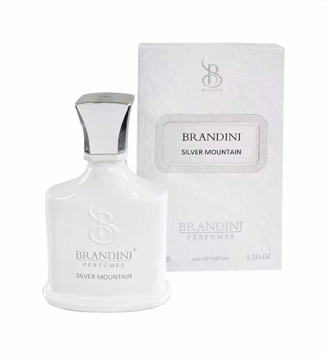 عطر جیبی برندینی مدل سیلور مونتین Silver Mountain حجم 33 میلی لیتر | Brandini Silver Mountain Eau De Parfum for women and men 33 ml