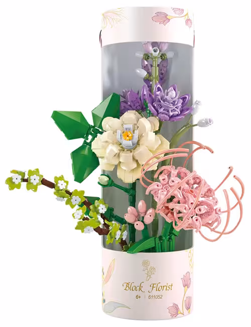 لگو 565 تکه باکس گل استوانه‌ای کد 611052 برند Sembo Block