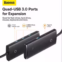 هاب 4 پورت usb-c باسئوس مدل wkqx030401