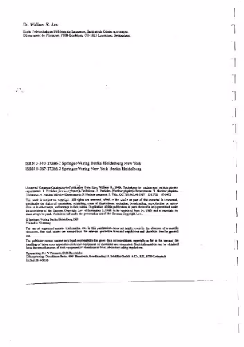 خرید و دانلود نسخه کامل کتاب Techniques for nuclear and particle physics experiments: a how-to approach