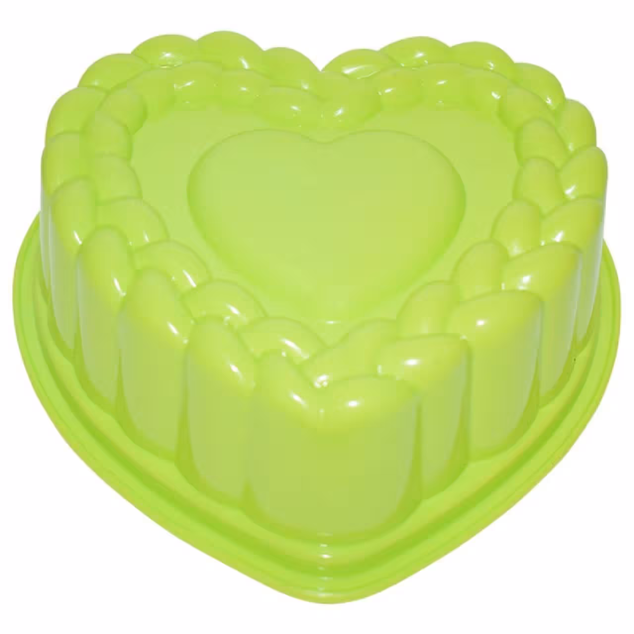 قالب ژله پلاستیکی قلبی گیسو کف برجسته