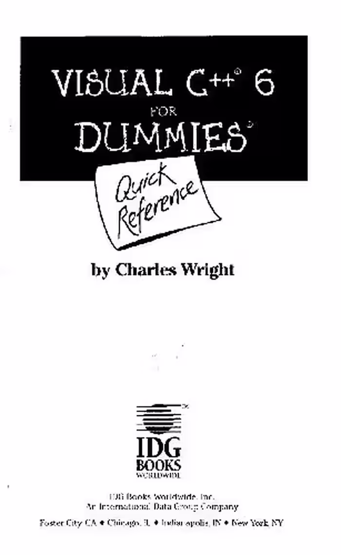 خرید و دانلود نسخه کامل کتاب Visual C   6 for Dummies: Quick Reference