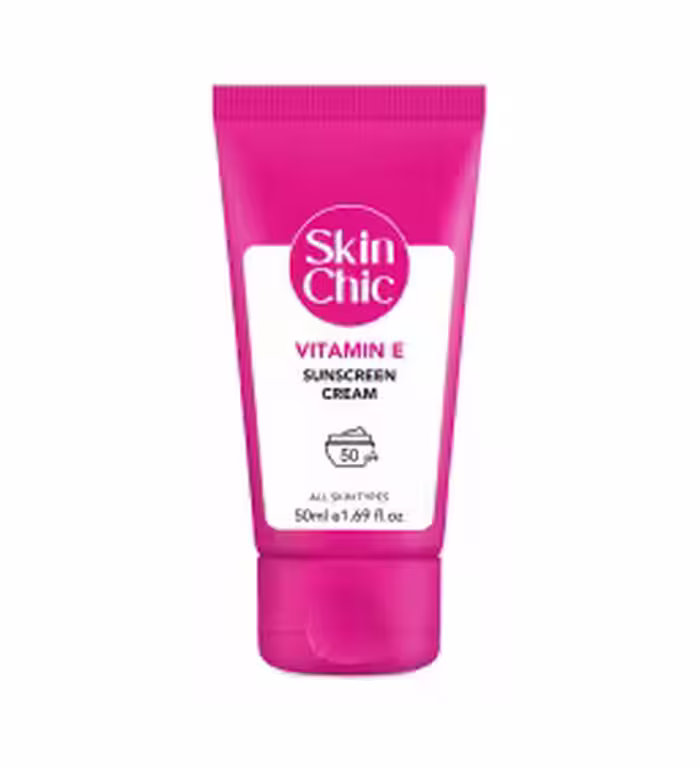 کرم ضد آفتاب حاوی ویتامین E  اسکین شیک SKIN CHIC VITAMIN E SUNSCREEN CREAM