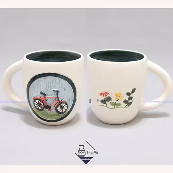 ماگ دستساز برجسته دوچرخه