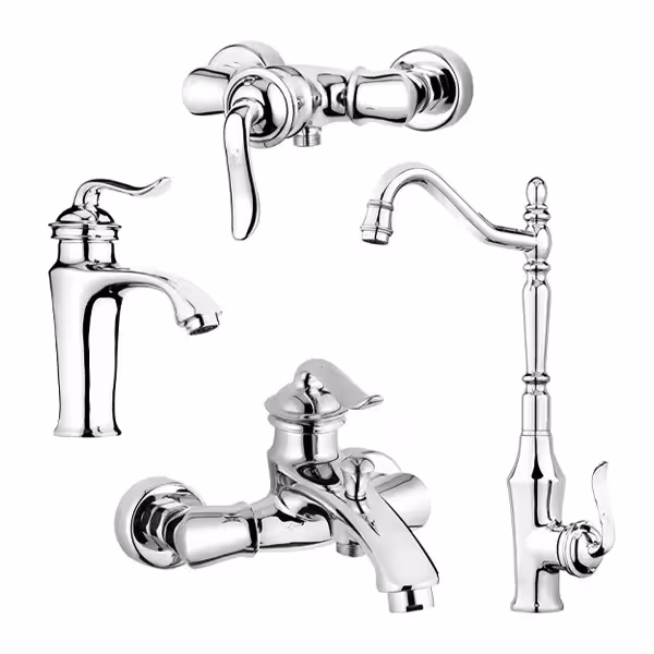 ست کامل شیرآلات کاویان مدل دیبا کروم