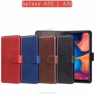 کیف محافظ چرم سامسونگ Flip Folio Leather Cover | Galaxy A20 | A30