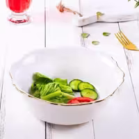 کاسه بزرگ سرامیک آماتیس لب طلا مدل ماهور کد 787
