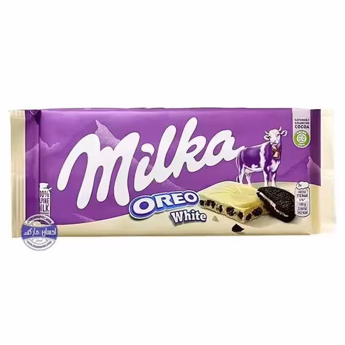 تابلت شکلات میلکا سفید با مغز اورئو