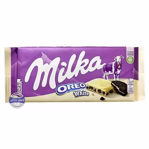 تابلت شکلات میلکا سفید با مغز اورئو