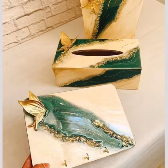 ست و سرویس سطل و جادستمالی و جاکلیدی جهیزیه عروس