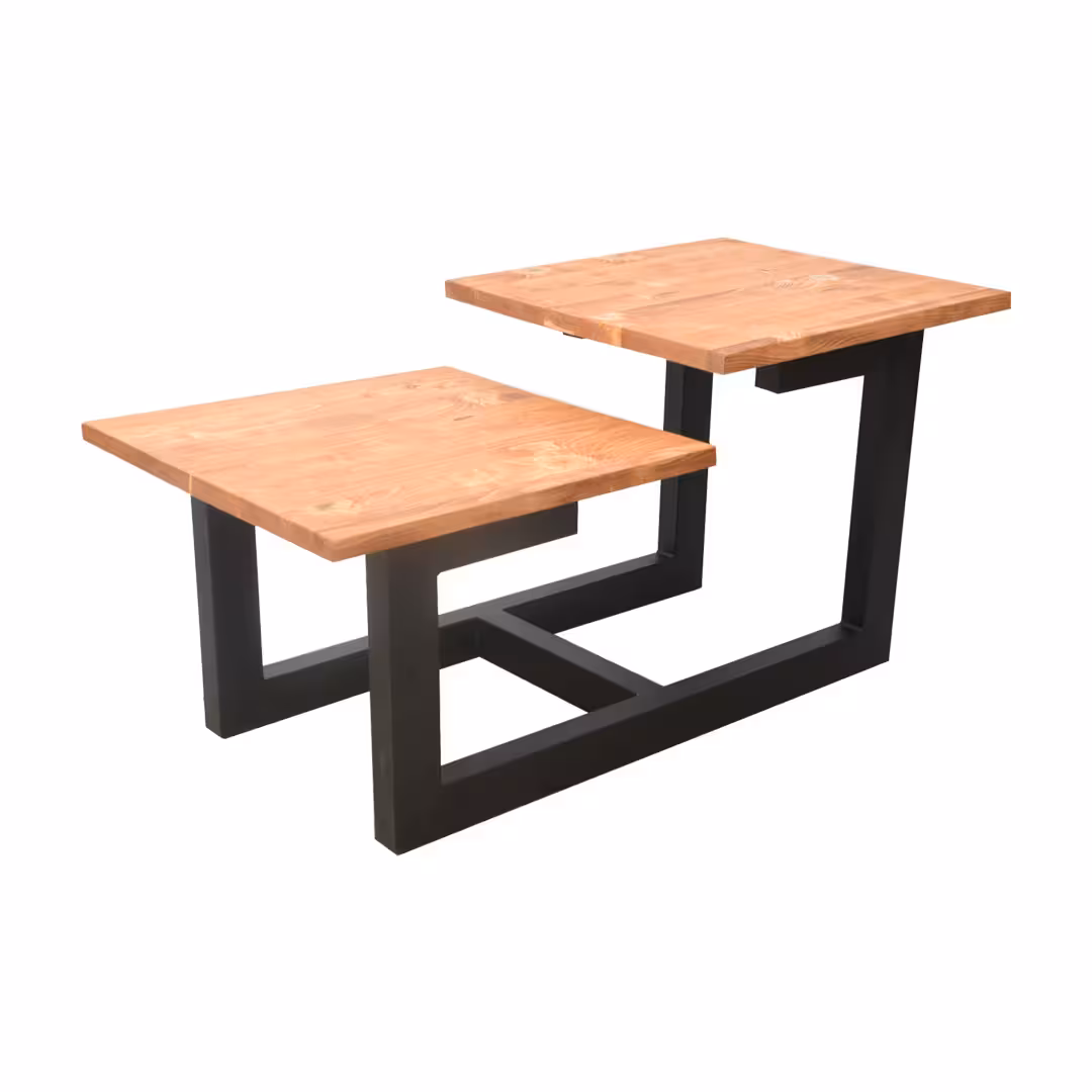 میز جلو مبلی چوب و فلز