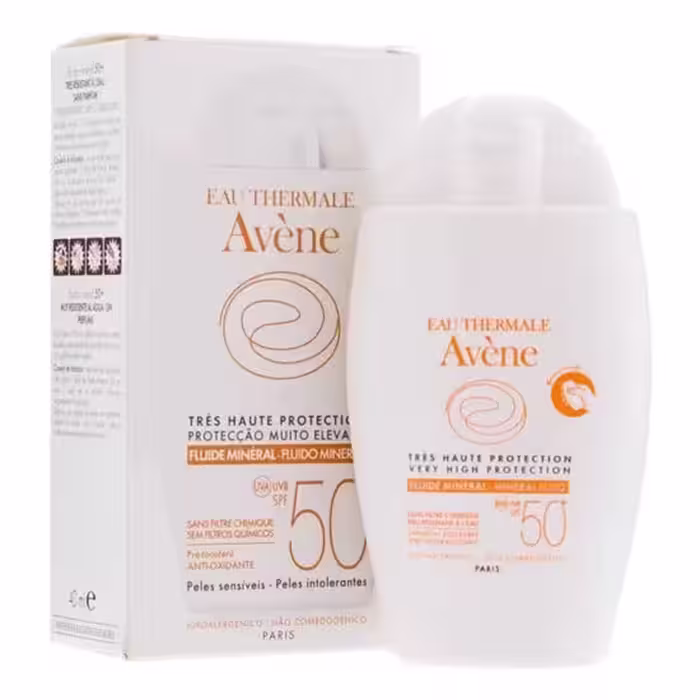 فلوئیدضدآفتاب‌مینرال‌محافظ‌بسیار‌بالا‌اونAvèneمدلVery High Protection SPF50 حجم40میل‌مناسب‌پوست‌حساس