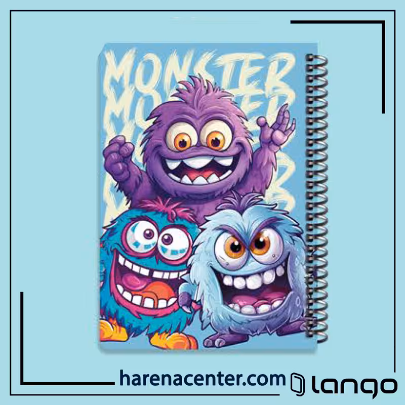 دفتر مدرسه طرح MONSTER برند لانگو