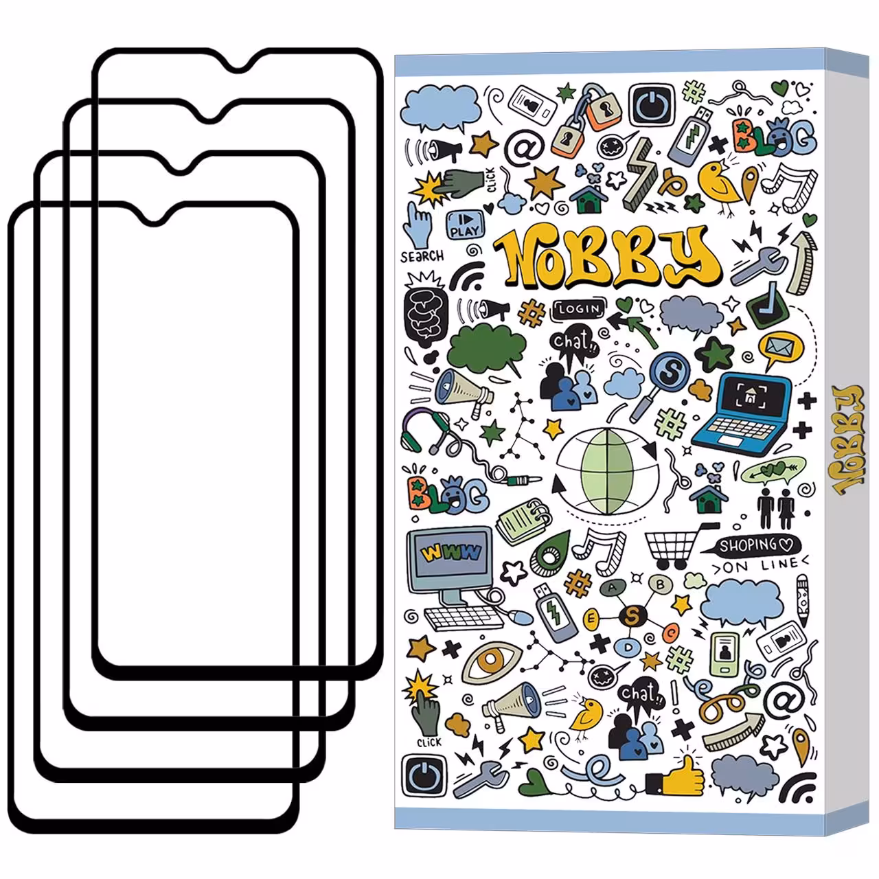 محافظ صفحه نمایش تمام صفحه مناسب برای گوشی موبایل شیائومی Redmi 10 5G پک 4 عددی