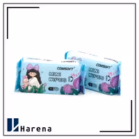 دستمال مرطوب طرح دخترانه آبی